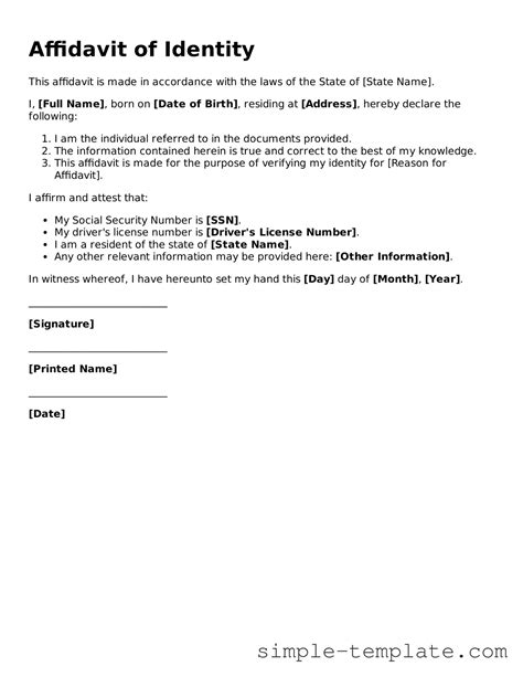 Make Your Affidavit of Identity With Our Fillable Template