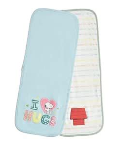Buy Mi Arcus Peanuts Printed Cotton White and Sky Blue Burp Cloth for ...