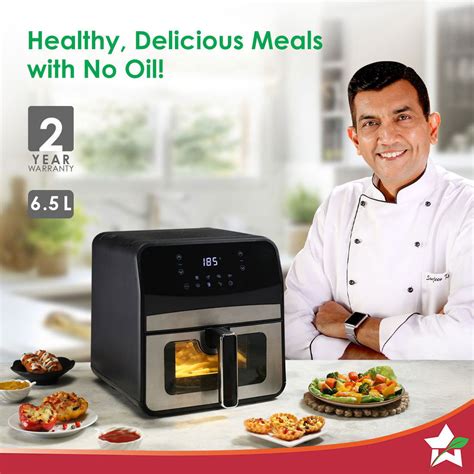 Regenta Digital Air Fryer with Window | 1800W, 6.5L | Rapid Air Techno ...