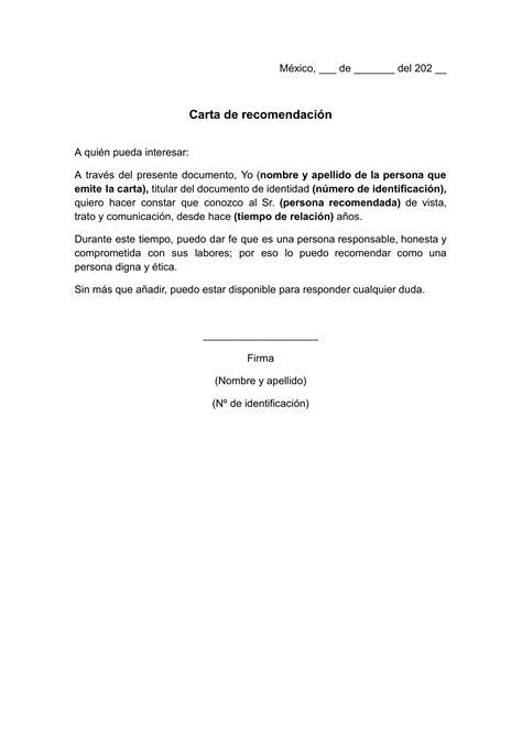Carta De Recomendación O Referencia Personal – HASXZS