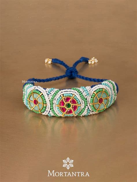 Multicolor Gold Plated Mishr Bracelet - MR-BRAC138M – Mortantra