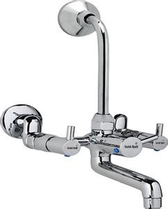 Gold Bell Brass Wall Bathroom Mixer || Wall Mixer with L Bend Pipe and ...