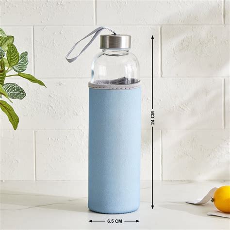 Buy Favola Cadillac Glass Water Bottle with Pouch - 600ml from Home ...