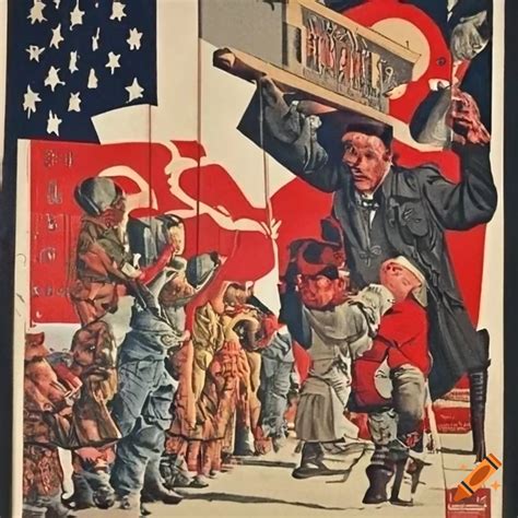 Cold War propaganda poster on Craiyon