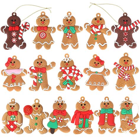 Gingerbread Man Ornaments for Christmas Tree Decor