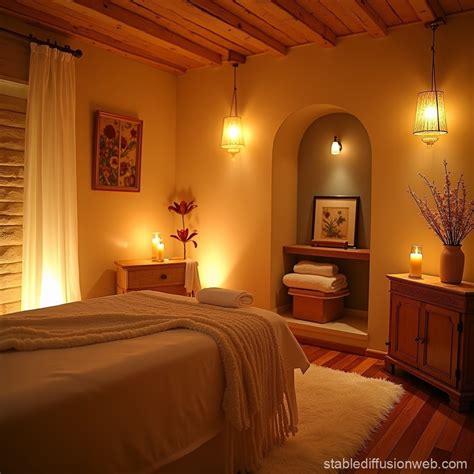 Intimate Massage Room Interior | Stable Diffusion Online