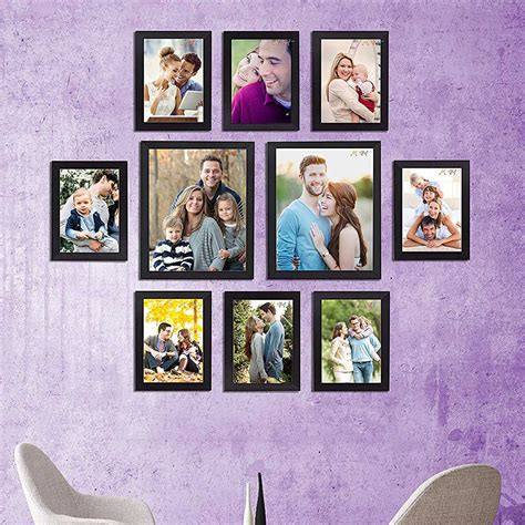 Art Street Individual Black Wall Photo Frames Wall Decor Set for Home ...