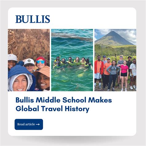 Bullis Middle School Makes Global Travel History | News Article