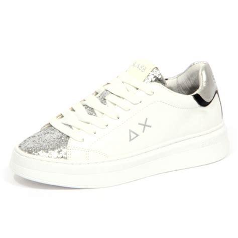 H8289 sneaker donna SUN68 GRACE woman glitter shoes