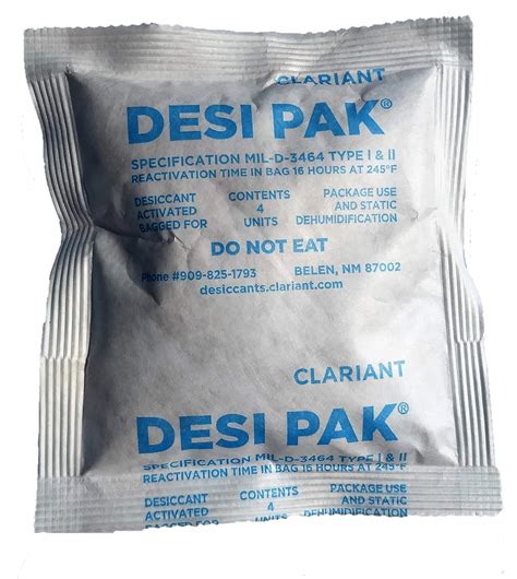 Desi Pak 20-Pack - 6 oz Bentonite Clay Desiccant in Tyvek Wrapper ...