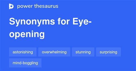 Eye Opening Definition Synonyms at Claude Harrod blog