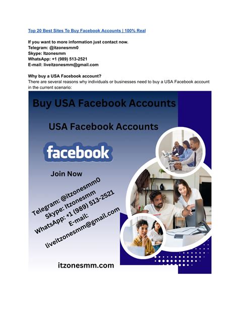 PPT - Top 20 Best Sites To Buy Facebook Accounts _ 100% Real PowerPoint ...