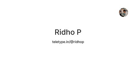 Ridho P — Teletype
