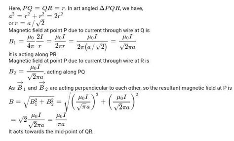 shows a right-angled isosceles APQR having its base equal to a. A ...