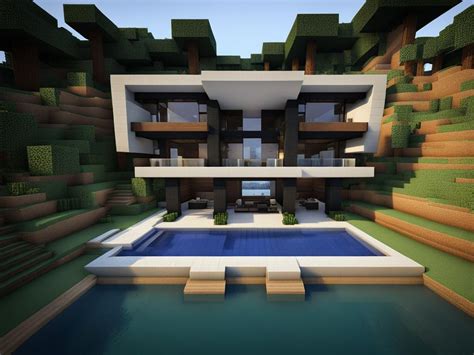 Image result for Cliffside Mansion Minecraft Tutorial