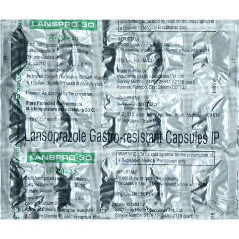 Lanspro-30 Capsule | Uses, Side Effects, Price | Apollo Pharmacy