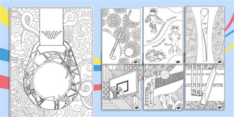 The Commonwealth Games Mindfulness Colouring Pages - Twinkl