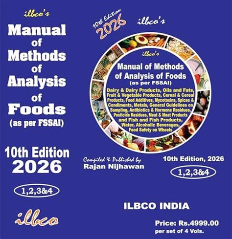 Buy ILBCO's Manual of Methods of Analysis of Foods (as per FSSAI) (10th ...