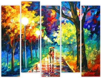 DECOR Production Multiple Frames Split Art Texture MDF Wall Paintings ...