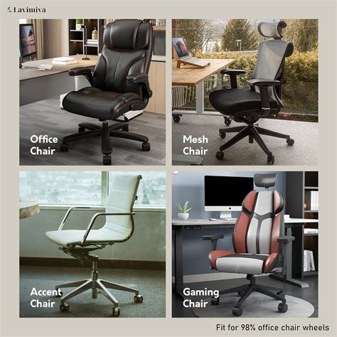 Lavimiya Office Chair Wheels, 2.5 inch Dual Rubber India | Ubuy