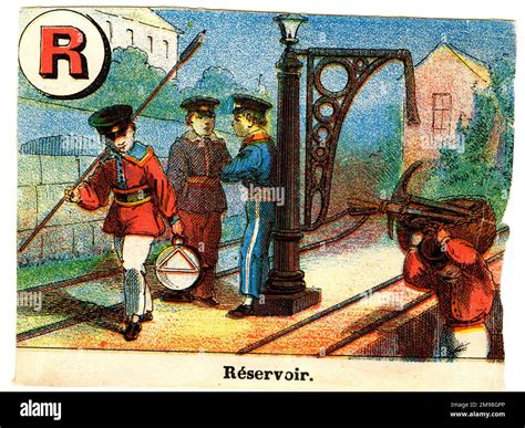 French Railway Alphabet - R for Reservoir (water tank Stock Photo - Alamy