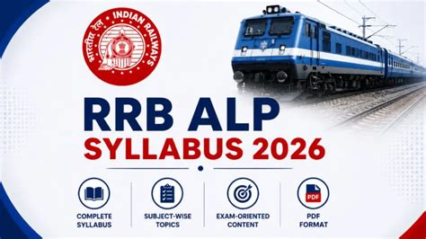 RRB ALP Syllabus 2026 PDF, Download Revised Exam Pattern (CBT 1, CBT 2 ...