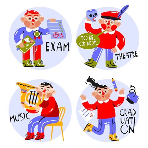 Hand drawn school stickers | Free Vector