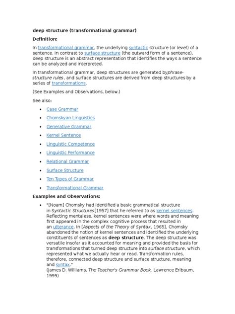 Image result for Deep Structure of Language