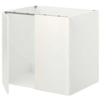 ENHET base cabinet for sink w doors, white, 80x62x75 cm (311/2x243 ...