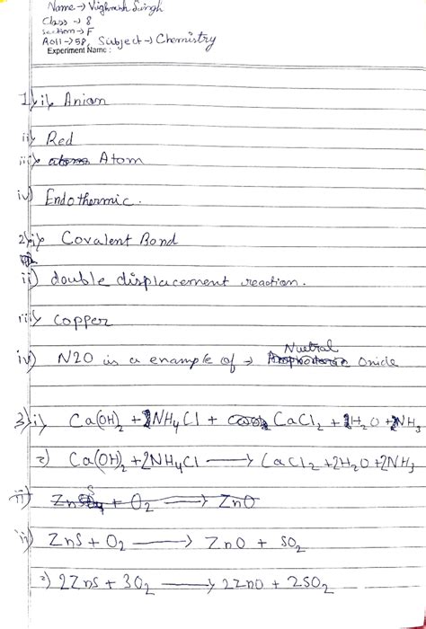 NAME- Vighnesh Singh, Class-8, Section-F,ROLL-58, Subject- Chemistry ...