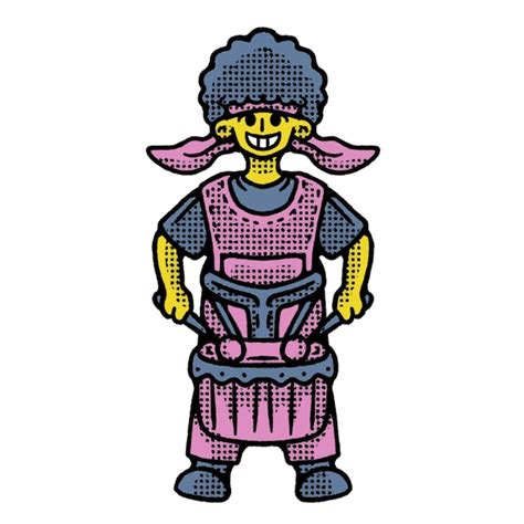 Schlagzeuger Karneval Vektor Clipart Illustration Design mit Vintage ...