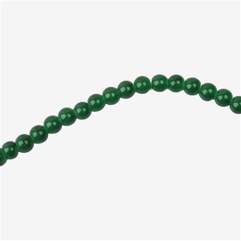 Glass Bead Round Green 8mm 35beads 1string – Itsy Bitsy