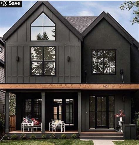 Modern Black House with Abundant Windows