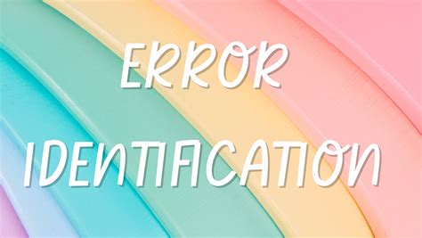 Identifying Error 的图像结果