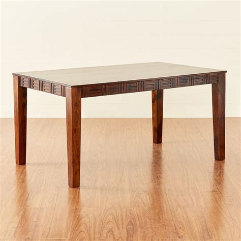 Buy Keya Sheesham Wood 6-Seater Dining Set with Chairs - Brown from ...