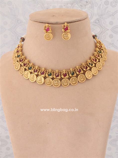 Golden Parashakti Temple Jewellery Set – Bling Bag