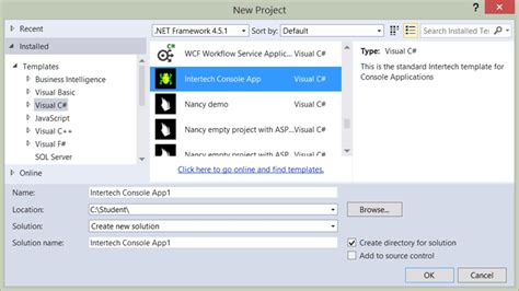 Image result for Visual Studio Add Project Templates