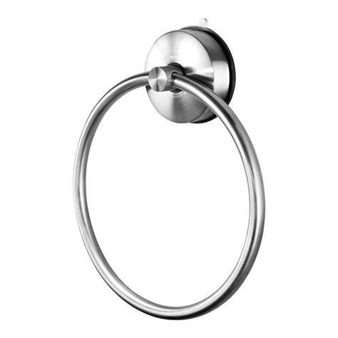 YOHOM SUS 304 Stainless Steel Vacuum Suction Cup Round Towel Ring ...