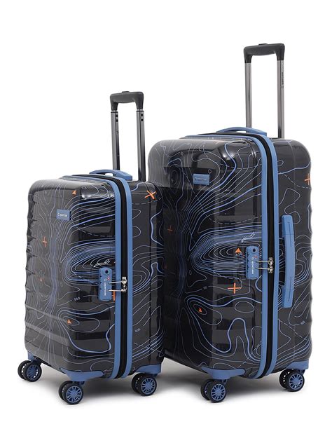 Buy Topo Black Set of 2 (S+M) Trolley Bags Online
