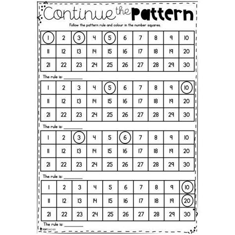 Image result for Printable Number Patterns