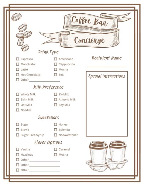 Coffee Order Form - Etsy