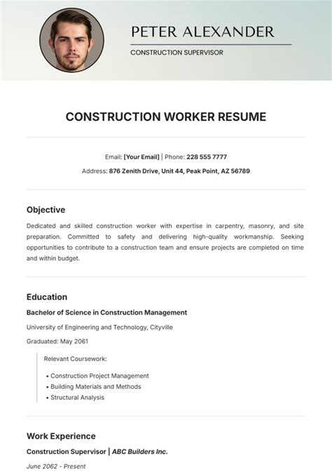 Free Worker Resume Templates to Edit Online and Download
