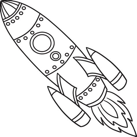 Rocket Ship Colouring Pages - MIT Printable