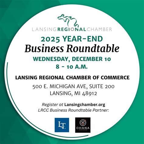 2025 Year-End Business Roundtable , 500 E. Michigan Ave., Suite 200 ...