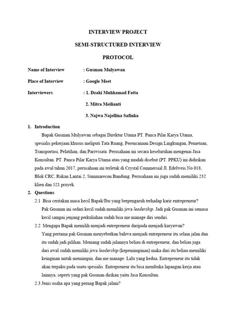 Image result for Short Interview for Project Example