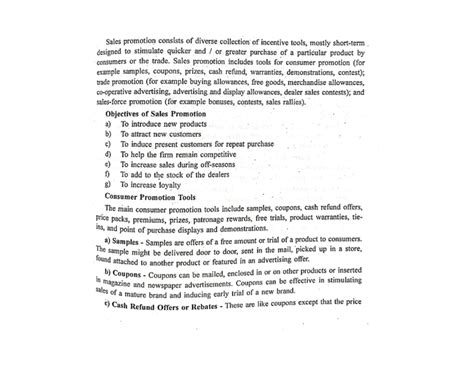 Sales promotion - Marketing Management - Studocu