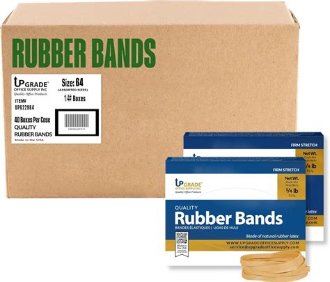 Upgrade Office Supply UPG22964CS Rubber Bands, Size #64 (3-1/2" x 1/4 ...