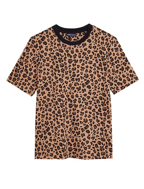 Buy Pure Cotton Animal Print T-Shirt at Marks & Spencer