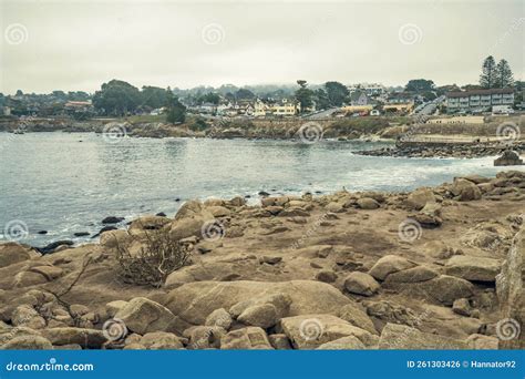 Lovers Point Park and Beach in Pacific Grove. Stock Photo - Image of ...