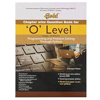 Buy Gold O level English Edition M 3-R5 Programming And Problem Solving ...